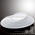 Plato oval popular de porcelana baja